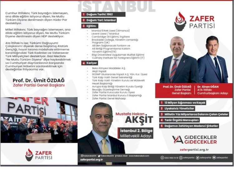 Zafer Partisi İstanbul 2. Bölge Milletvekili Adayı Mustafa Hakan Akşit
