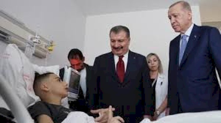 Cumhurbaşkanı Erdoğan, Gazze'den Ankara'ya getirilen hastaları ziyaret etti